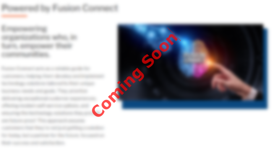 fusion connect coming soon