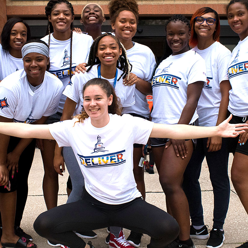 group of female morgan students