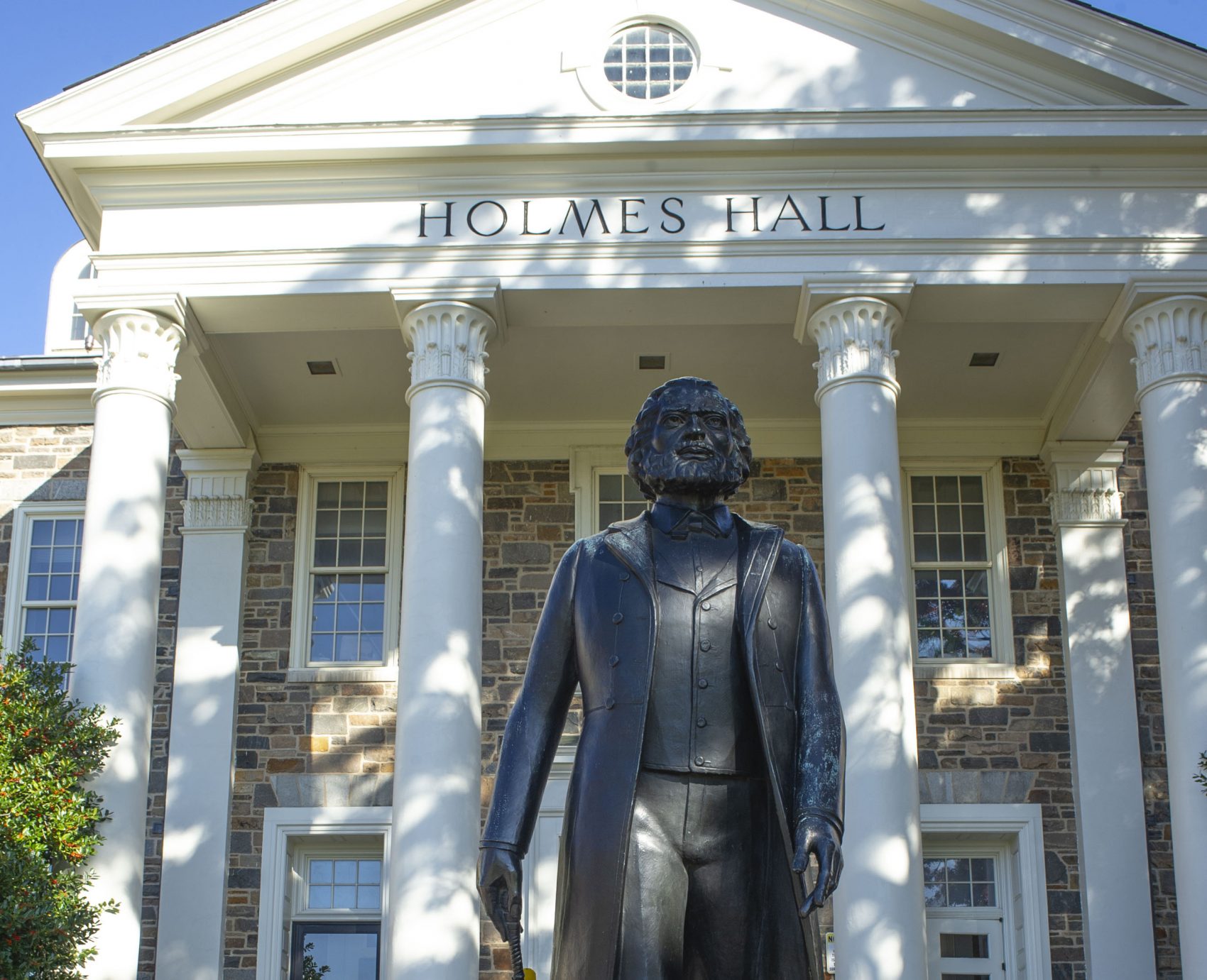 Holmes Hall and Douglas Statue