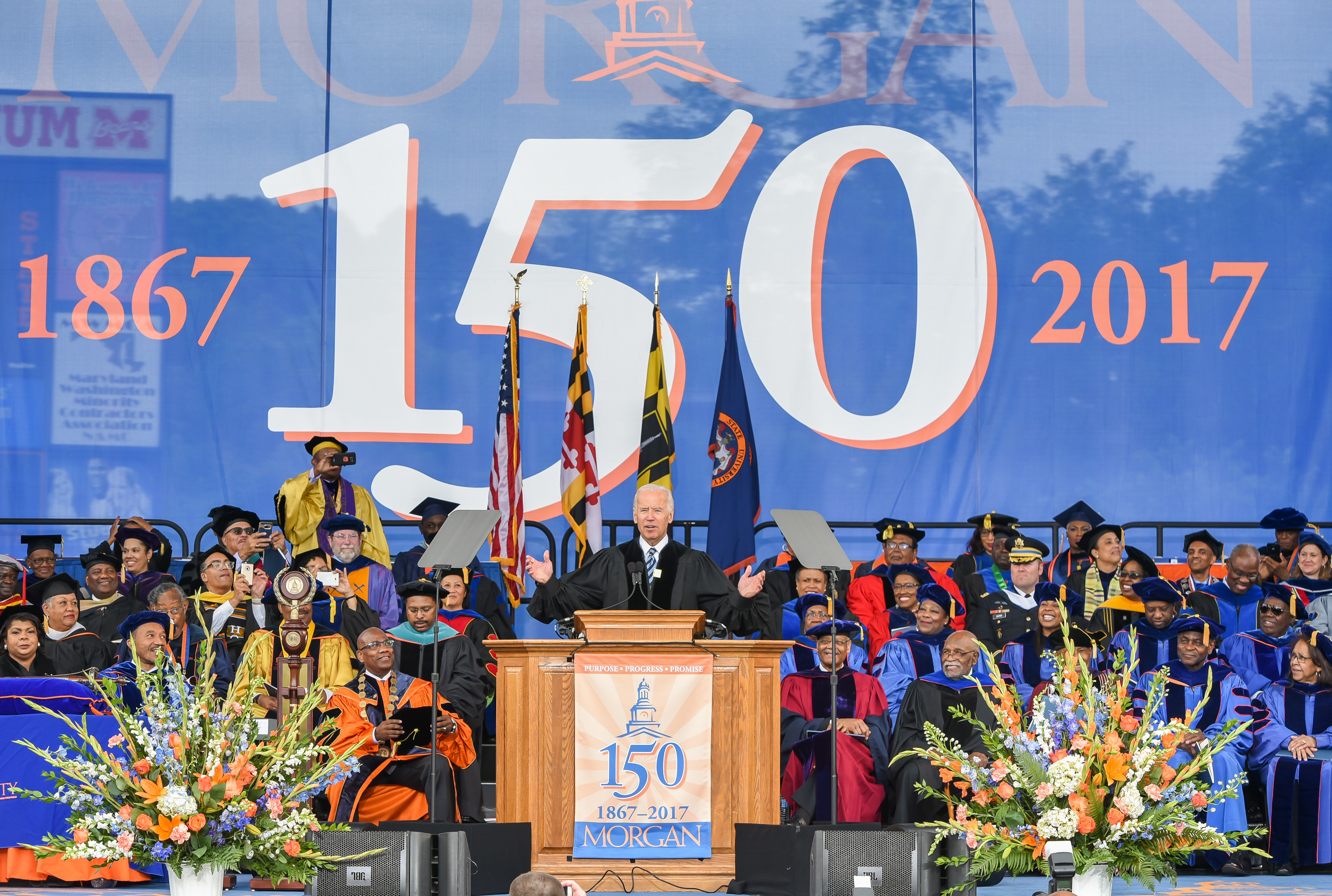 Biden speaking at Commencement Ceremony