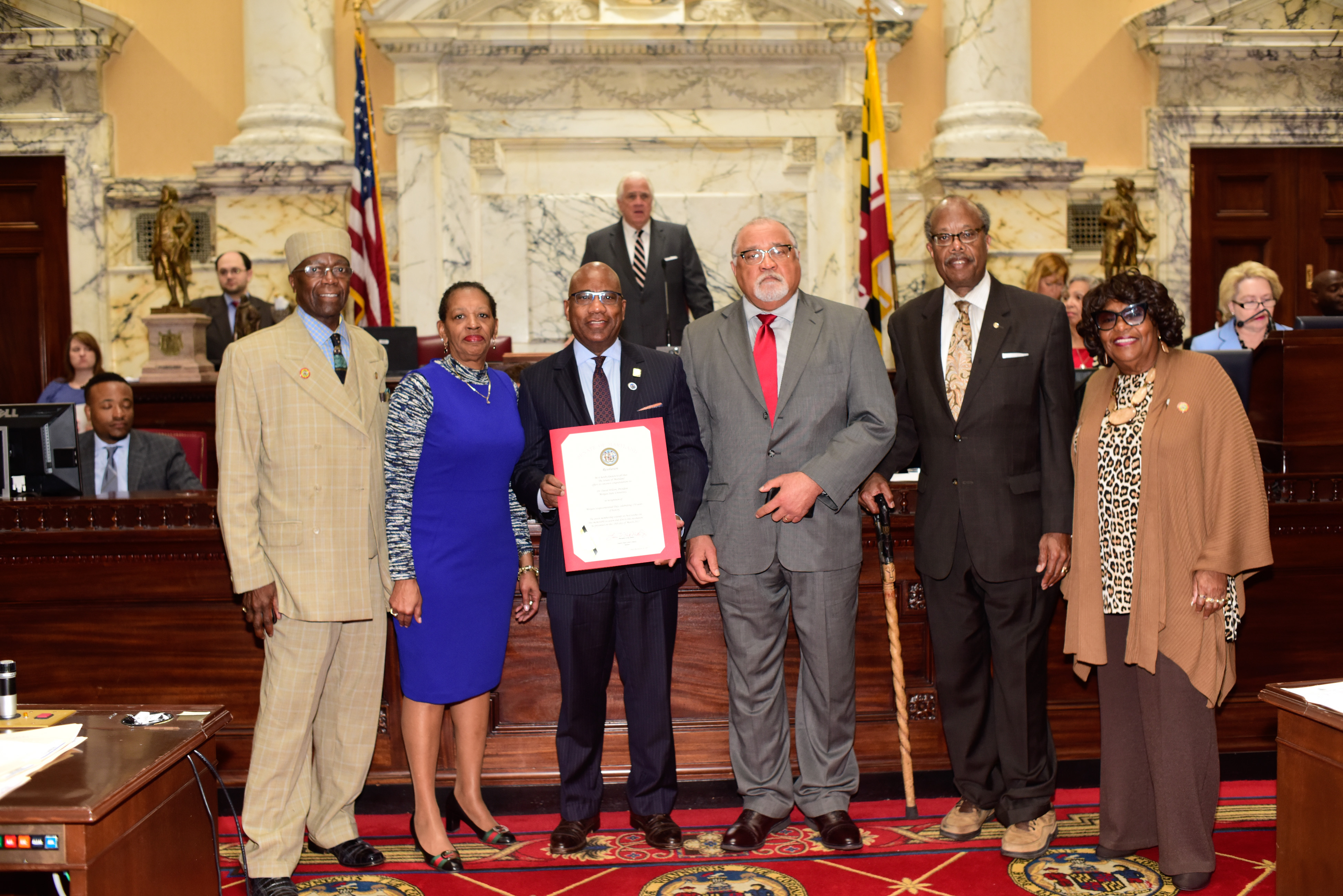 president wilson with maryland state legislators