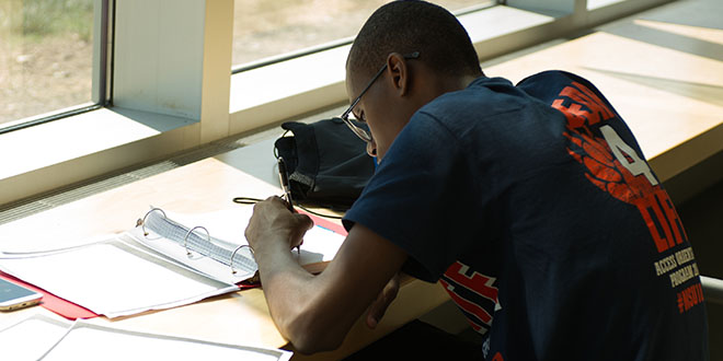 morgan student studying