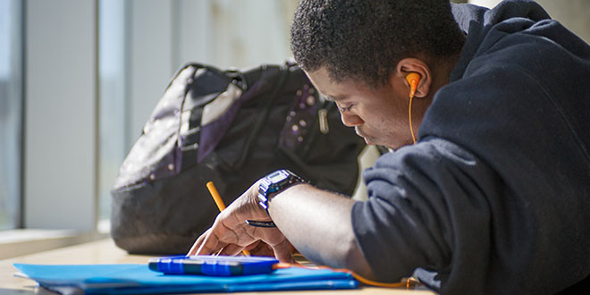 morgan student studying