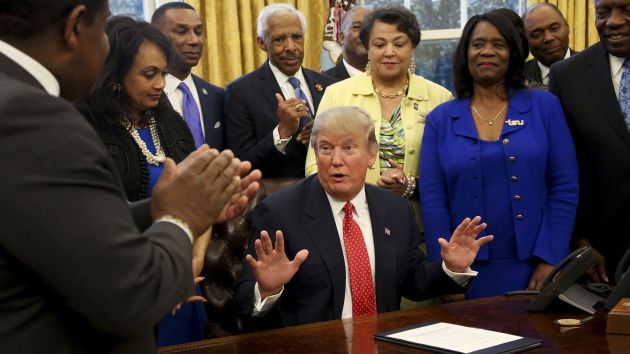 hbcu presidents with president trump